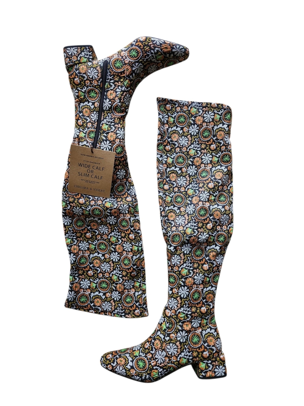 Chelsea & Violet Fabric Over The Knee Boots NIB